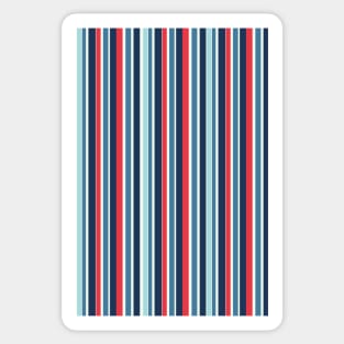 Color Block Stripes Blue and Red Sticker